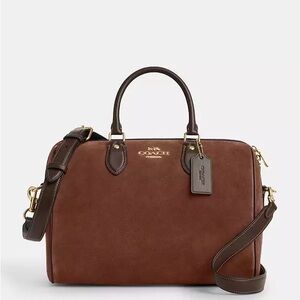 Coach large suede rowen